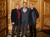 Trainer Vladimir Schneider, Daniel Markus und Abteilungsleiter Peter Hankel 