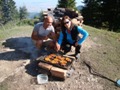 Rumänientour - 1. August 2014 / Grillen vor der Hütte Hohenstein "Piatra Mare"